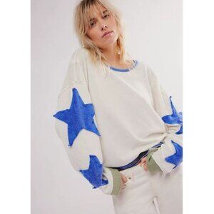 Free People We The Free You're a Star T Shirt Oversized Boxy Top Size Small NWT